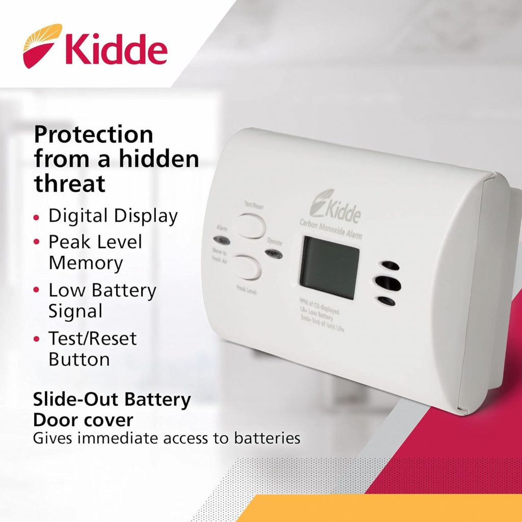 Kidde Carbon Monoxide Detector, AA Battery